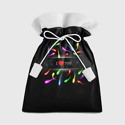 Мешок для подарков I love you - секс, цвет: 3D-принт