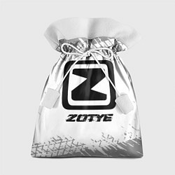 Мешок для подарков Zotye speed на светлом фоне со следами шин, цвет: 3D-принт