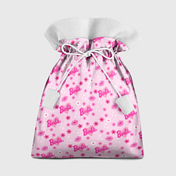 Подарочный мешок Барби, сердечки и цветочки