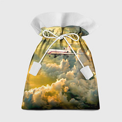 Мешок для подарков Ту-154 Полет в закате, цвет: 3D-принт