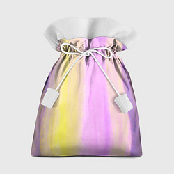 Мешок для подарков Акварельный градиент желто- розовый, цвет: 3D-принт