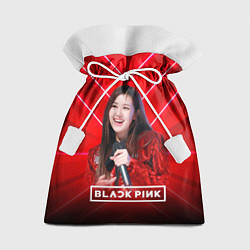 Подарочный мешок Rose Blackpink red