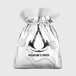 Мешок для подарков Assassins Creed glitch на светлом фоне, цвет: 3D-принт