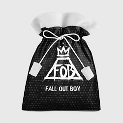 Мешок для подарков Fall Out Boy glitch на темном фоне, цвет: 3D-принт