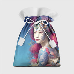 Мешок для подарков Japanese girl - irezumi - tattoo - art, цвет: 3D-принт