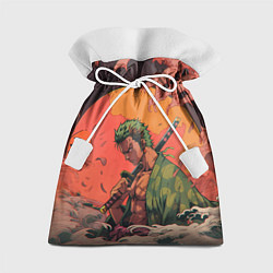 Мешок для подарков Зоро на закате - One Piece, цвет: 3D-принт