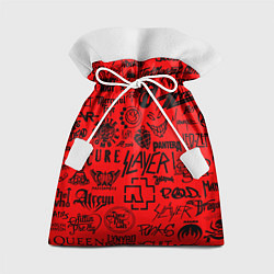 Подарочный мешок Лучшие рок группы на красном