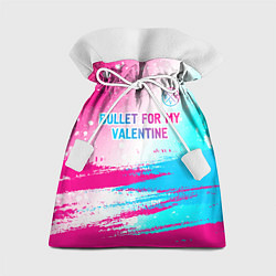 Мешок для подарков Bullet For My Valentine neon gradient style: симво, цвет: 3D-принт