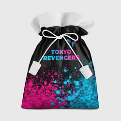 Мешок для подарков Tokyo Revengers - neon gradient: символ сверху, цвет: 3D-принт