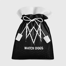 Мешок для подарков Watch Dogs glitch на темном фоне, цвет: 3D-принт