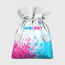 Мешок для подарков Minecraft neon gradient style: символ сверху, цвет: 3D-принт