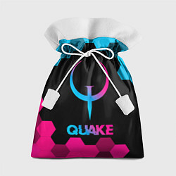 Мешок для подарков Quake - neon gradient, цвет: 3D-принт