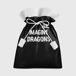 Мешок для подарков Imagine Dragons glitch на темном фоне: символ свер, цвет: 3D-принт