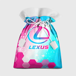 Мешок для подарков Lexus neon gradient style, цвет: 3D-принт