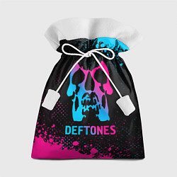 Мешок для подарков Deftones - neon gradient, цвет: 3D-принт