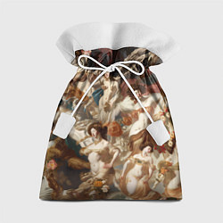 Мешок для подарков Дамы и цветы классицизм, цвет: 3D-принт