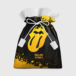 Мешок для подарков Rolling Stones - gold gradient, цвет: 3D-принт