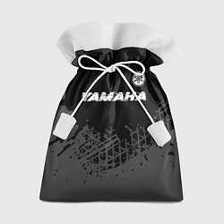 Мешок для подарков Yamaha speed на темном фоне со следами шин: символ, цвет: 3D-принт