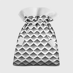Мешок для подарков Ромбы из черных треугольников, цвет: 3D-принт