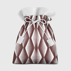Мешок для подарков Ромбы цвета кофе, цвет: 3D-принт
