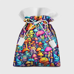 Мешок для подарков Кислотные психоделические грибы, цвет: 3D-принт