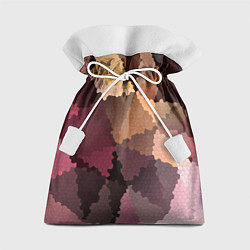 Подарочный мешок Мозаика в коричнево-розовых тонах