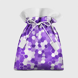Мешок для подарков Кибер Hexagon Фиолетовый, цвет: 3D-принт
