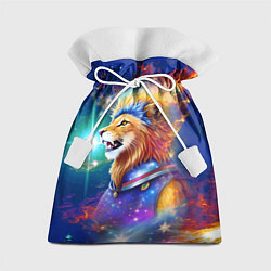Мешок для подарков Космический лев - неоновое свечение, цвет: 3D-принт