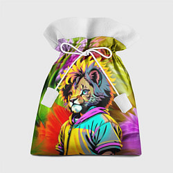 Подарочный мешок Funny lion cub - pop art
