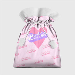 Подарочный мешок Барби и розовое сердце: паттерн