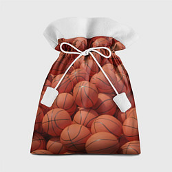 Подарочный мешок Узор с баскетбольными мячами