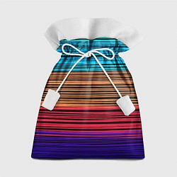 Мешок для подарков Разноцветные тонкие линии, цвет: 3D-принт