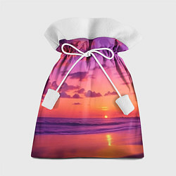 Мешок для подарков Пляж vice city, цвет: 3D-принт