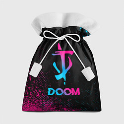 Мешок для подарков Doom - neon gradient, цвет: 3D-принт