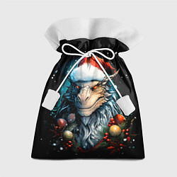 Подарочный мешок Дракон в шапке Санты