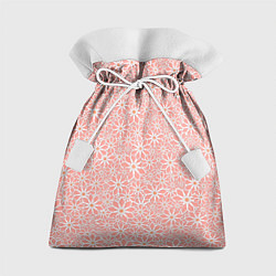 Мешок для подарков Цветочный паттерн нежный персиковый, цвет: 3D-принт