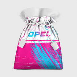 Мешок для подарков Opel neon gradient style: символ сверху, цвет: 3D-принт