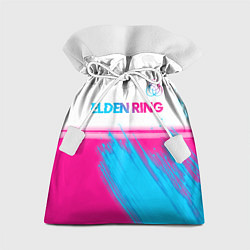 Мешок для подарков Elden Ring neon gradient style: символ сверху, цвет: 3D-принт