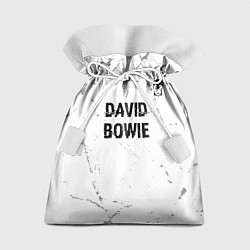 Мешок для подарков David Bowie glitch на светлом фоне: символ сверху, цвет: 3D-принт