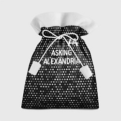 Мешок для подарков Asking Alexandria glitch на темном фоне: символ св, цвет: 3D-принт