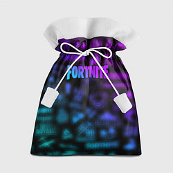 Подарочный мешок Неоновые логотипы Fortnite