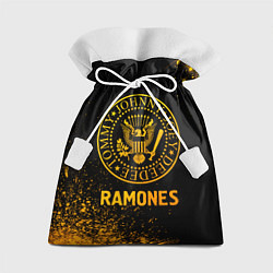 Мешок для подарков Ramones - gold gradient, цвет: 3D-принт