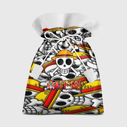 Мешок для подарков One Piece logo pattern pirat, цвет: 3D-принт