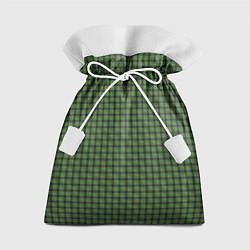 Подарочный мешок Зеленая клетка классика