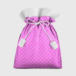 Мешок для подарков Маленькие сердечки паттерн розовый, цвет: 3D-принт