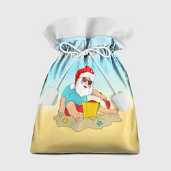 Мешок для подарков Дед Мороз на море, цвет: 3D-принт