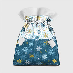 Мешок для подарков Снежинки новогодние, цвет: 3D-принт