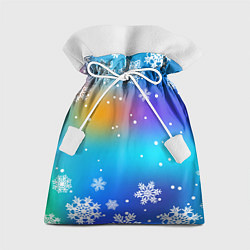 Мешок для подарков Снегопад на Новый год, цвет: 3D-принт