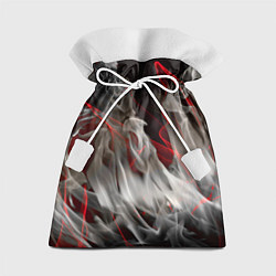 Мешок для подарков Дым и красные узоры, цвет: 3D-принт