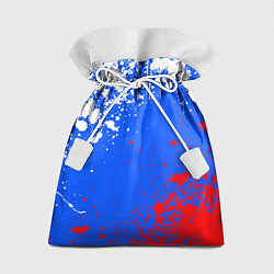 Мешок для подарков Флаг России - брызги, цвет: 3D-принт